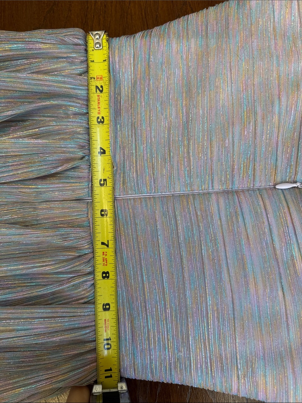 Gianni Bini Pastel Multicolor Strapless Ruffle Maxi Dress - Picture 7 of 11